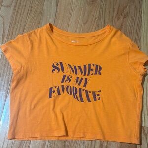 “Summer is my Favorite” Orange Aerie Crop Top